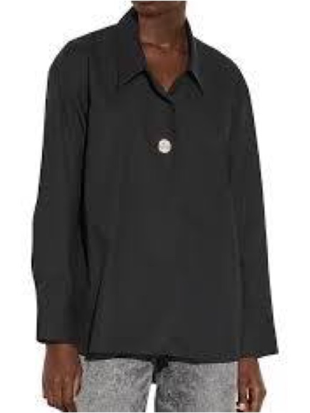 Sandro Black Button-Down Long Sleeve Shirt